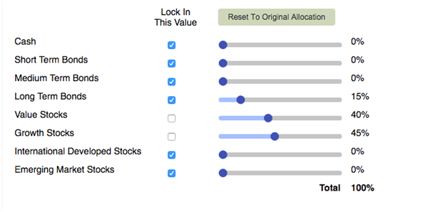 Asset Allocation Scenarios: Proposed Allocation