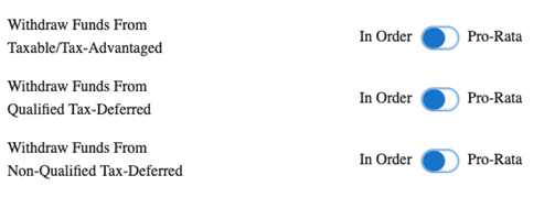 Withdrawal Order Settings In WealthTrace